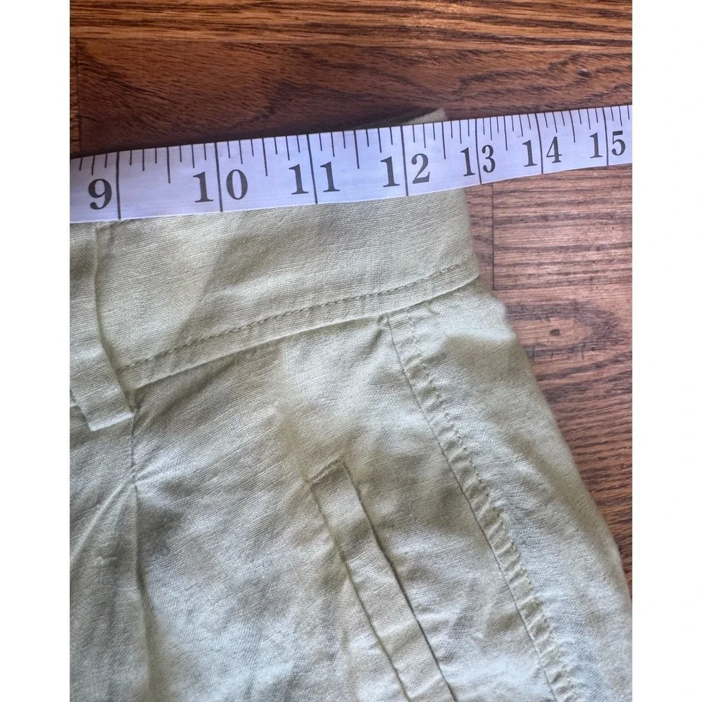 Everlane Womens Sage Green 100% Linen High Way Slouch Pant Size 00 Wide Leg